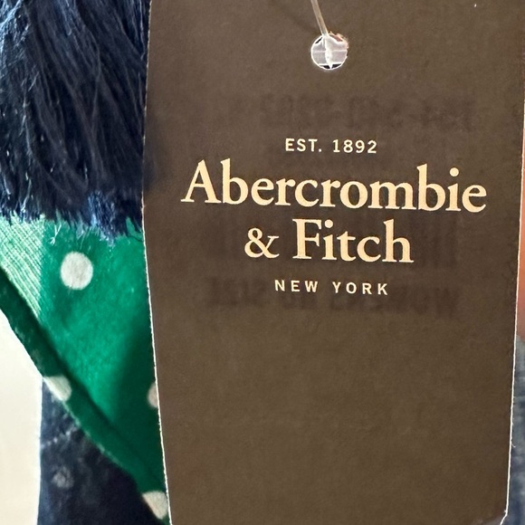 Abercrombie & Fitch Navy Polka Dot Scarf - Picture 4 of 7